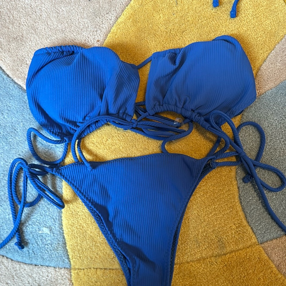 blue bikini size L